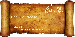 Cselle Noémi névjegykártya